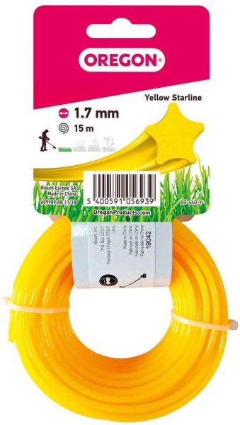 Trimmera aukla 1.7mm /15m dzeltena Starline