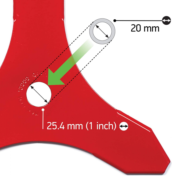 4 -zobu zāles asmens 255 (20mm/25.4mm)