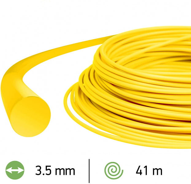 Trimmera aukla 3.5mm /41m dzeltena apaļā