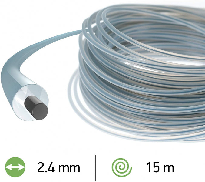 Trimmera aukla 2.4mm /15m Duoline