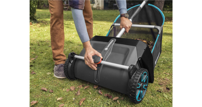 Manuālais lapu un zāles savācējs