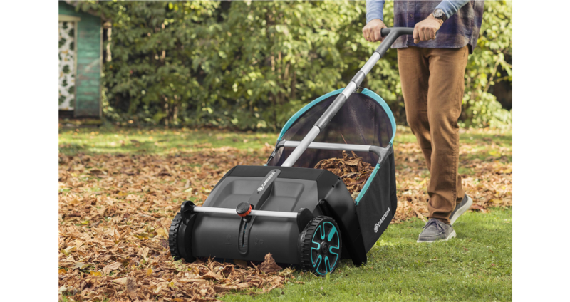 Manuālais lapu un zāles savācējs