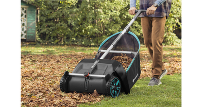 Manuālais lapu un zāles savācējs